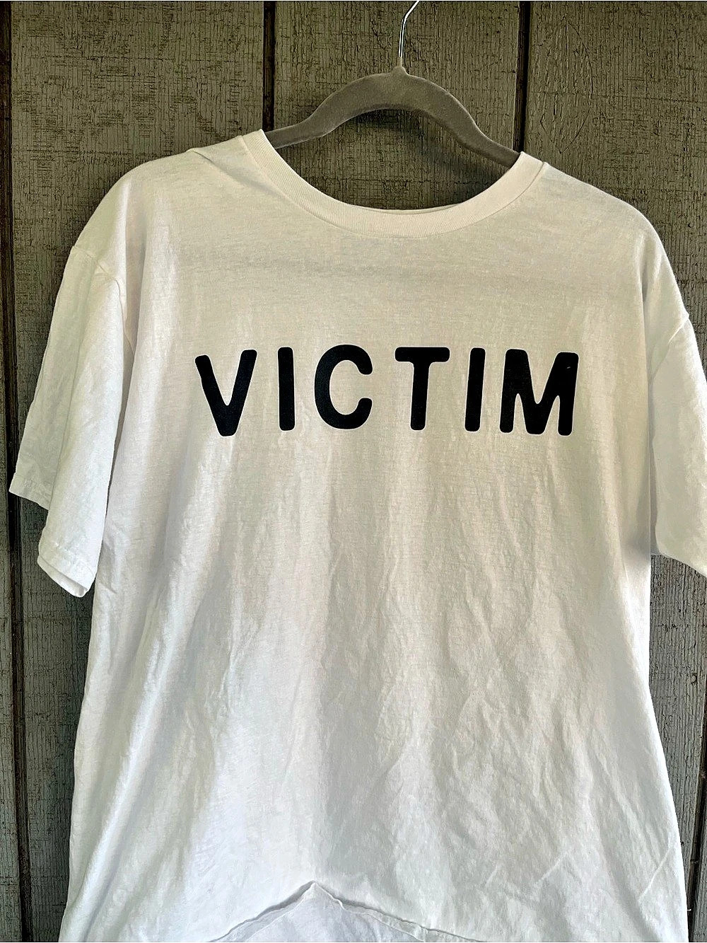 Funny Graphic Short Sleeve Tee in White Size Large